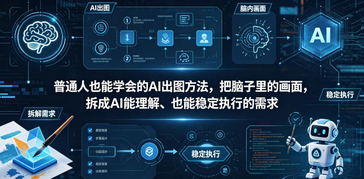 普通⼈也能学会的AI出图⽅法，把脑子里的画面，拆成AI能理解、也能稳定执行的需求【文档】-小目标云网创