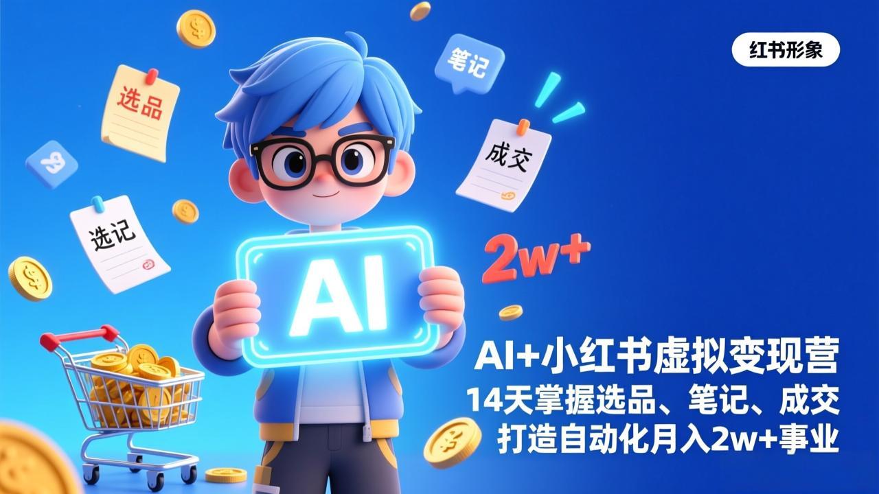 AI+小红书虚拟变现营(完结-小目标云网创