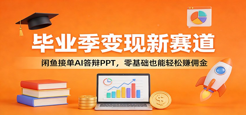 毕业季变现新赛道：闲鱼接单AI答辩PPT，零基础也能轻松赚佣金-创富资源云网创