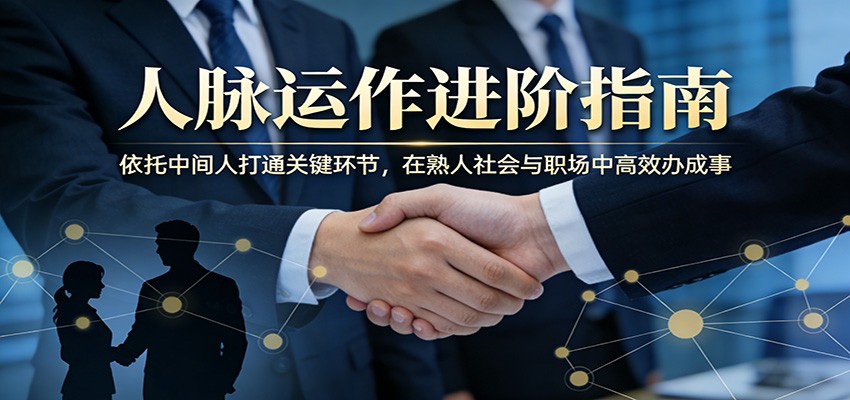付费文章：人脉运作进阶指南，依托中间人打通关键环节，在熟人社会与职场中高效办成事-小目标云网创