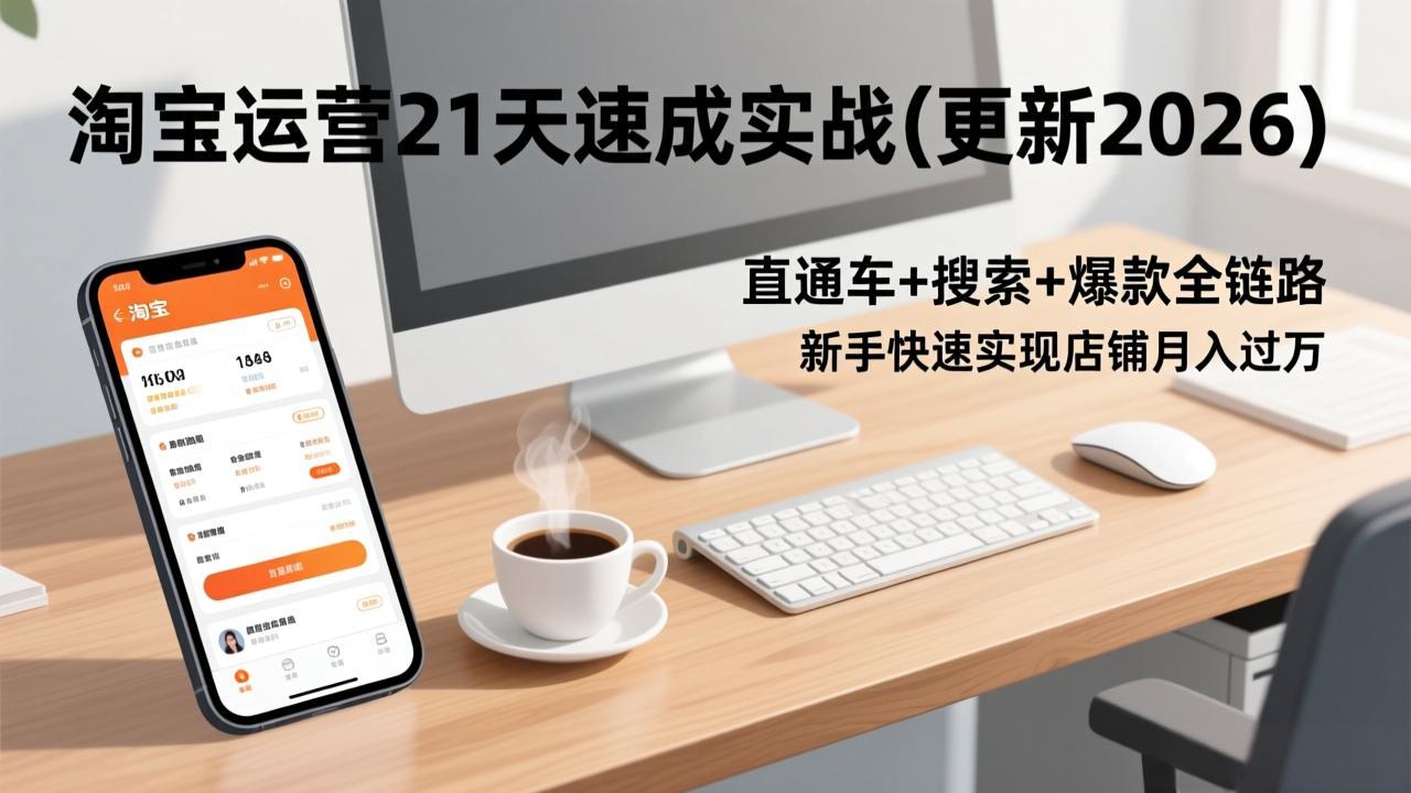 淘宝运营21天速成实战(更新2026-小目标云网创