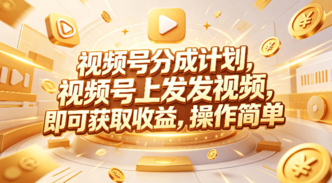 视频号分成计划，599元众筹的Red团队课程，视频号上发发视频，即可获取收益，操作简单-小目标云网创
