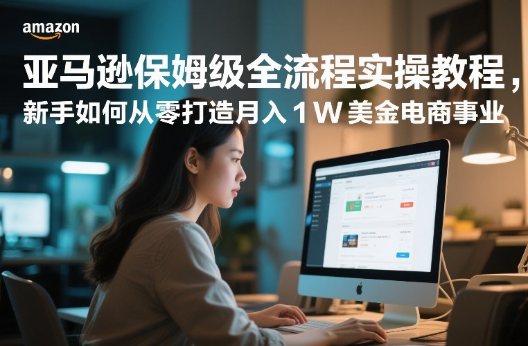 亚马逊保姆级全流程实操教程，新手如何从零打造月入1W美金电商事业-小目标云网创