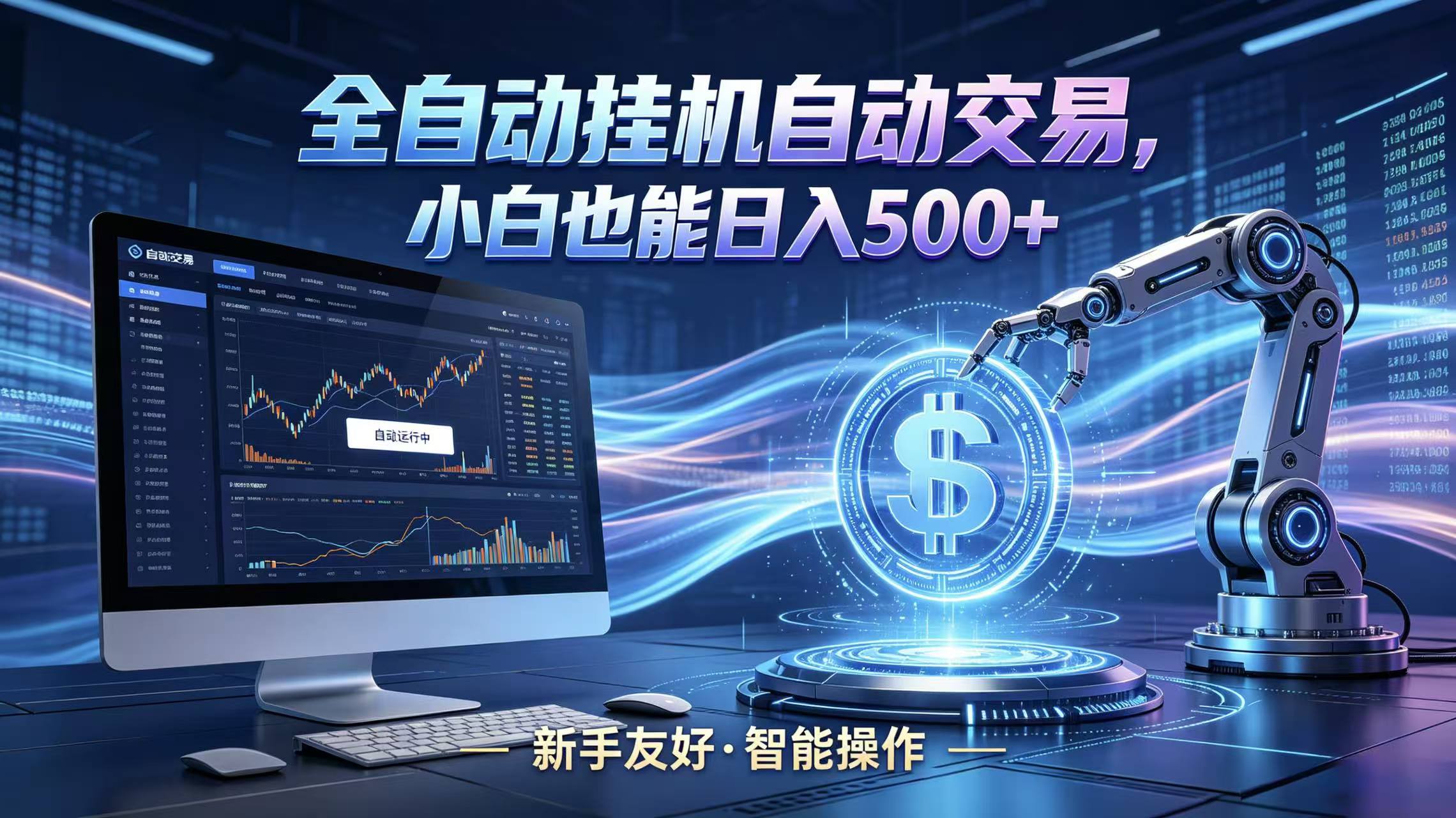 全新智能化交易助手，傻瓜式操作，小白也能快速上手，轻松实现日入500+-opc资源站