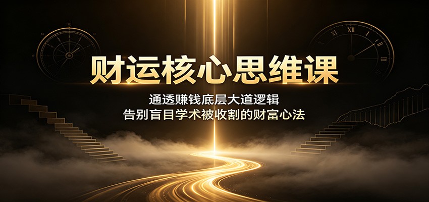 财运核心思维课：通透赚钱底层大道逻辑，告别盲目学术被收割的财富心法-小目标云网创