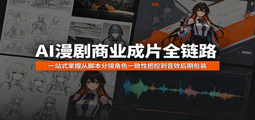 AI漫剧商业成片全链路：一站式掌握从脚本分镜角色一致性把控到音效后期包装-小目标云网创