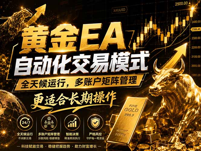 黄金EA量化：多窗口矩阵稳定运行，系统自动执行，收益空间持续放大-夏姐拆项目