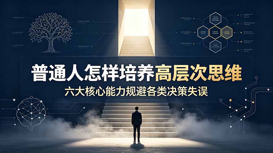 付费文章：普通人怎样培养高层次思维，六大核心能力规避各类决策失误-小目标云网创