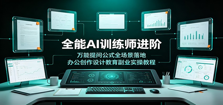 全能AI训练师进阶：万能提问公式全场景落地，办公创作设计教育副业实操教程-小目标云网创