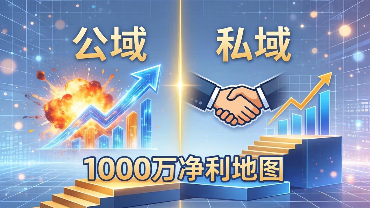 公域玩命出爆款，私域悄悄做成交：这套AI内训课，2026给你打通1000万净利的地图-小目标云网创