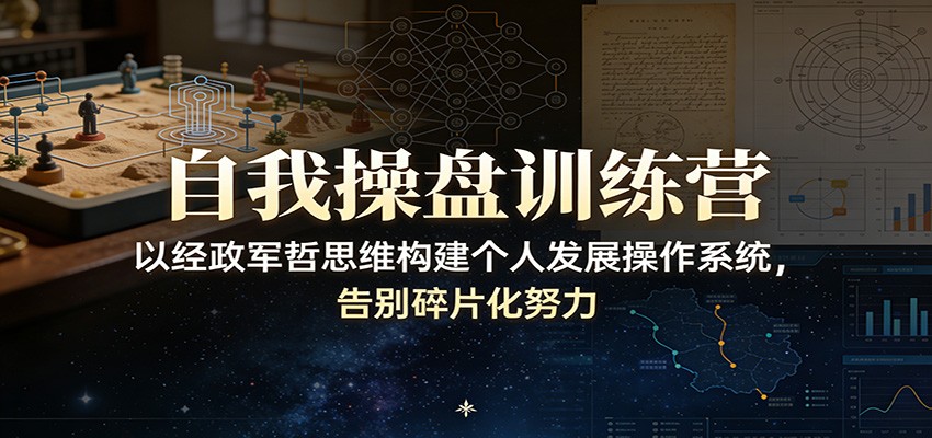 自我操盘训练营：以经政军哲思维构建个人发展操作系统，告别碎片化努力-小目标云网创