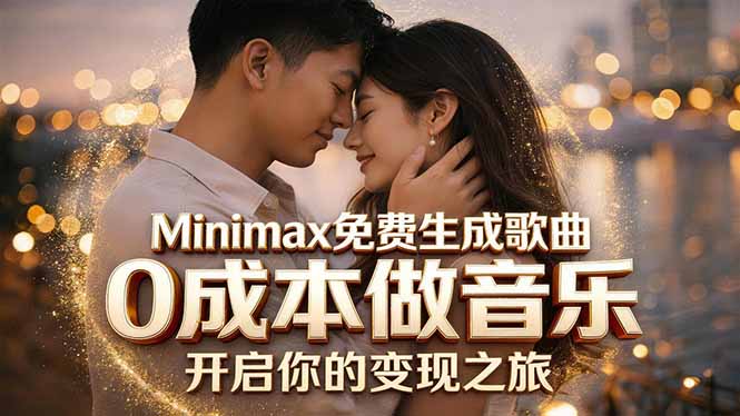 Minimax免费生成歌曲实测！0成本做音乐，说唱流行Lofi一键生成-opc资源站
