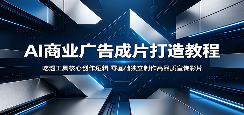 AI商业广告成片打造教程：吃透工具核心创作逻辑，零基础独立制作高品质宣传影片-启微空间