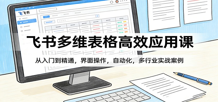 飞书多维表格高效应用课：从入门到精通，界面操作，自动化，多行业实战案例-璞创优选云网创