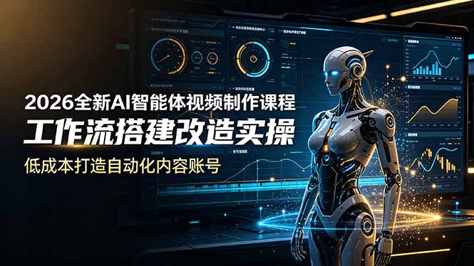 2026全新AI Codex智能体视频制作课程，工作流搭建改造实操，低成本打造自动化内容账号-小目标云网创