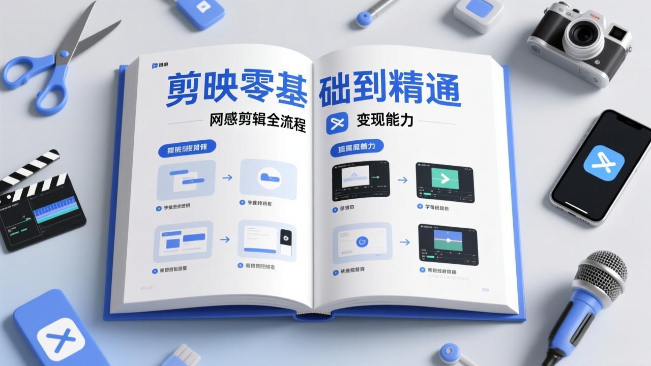 剪映零基础也能快速上手，从入门到精通掌握网感剪辑全流程，掌握能直接变现的剪辑能力-小目标云网创