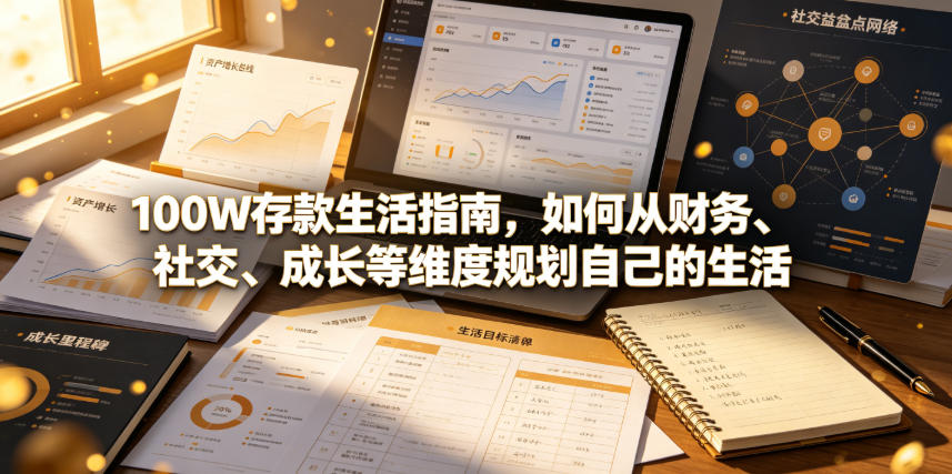 付费文章：100W存款生活指南，如何从财务、社交、成长等维度规划自己的生活-极速搞钱云网创