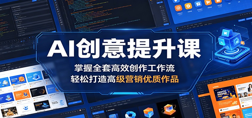 AI创意提升课:掌握全套高效创作工作流,轻松打造高级营销优质作品-A7徐多钱网创