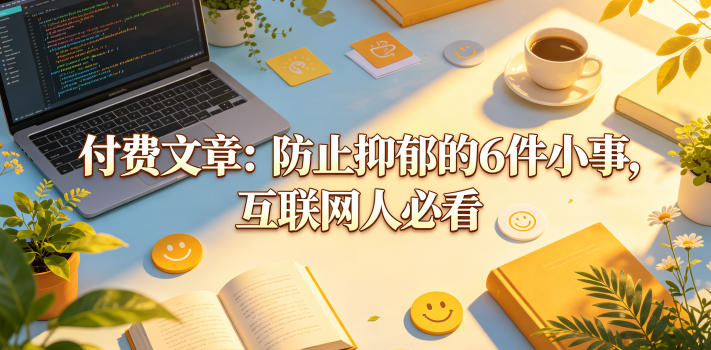 付费文章：防止抑郁的6件小事，互联网人必看！-小目标云网创