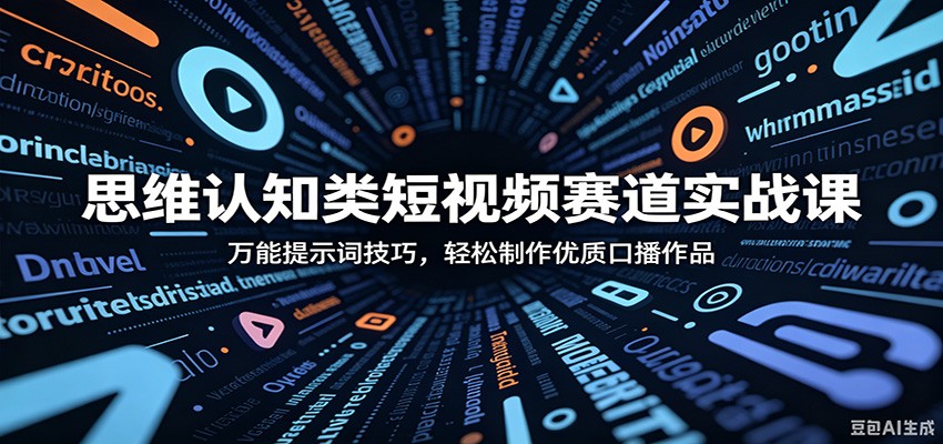 思维认知类短视频赛道实战课：万能提示词技巧，轻松制作优质口播作品-沐沐云网创
