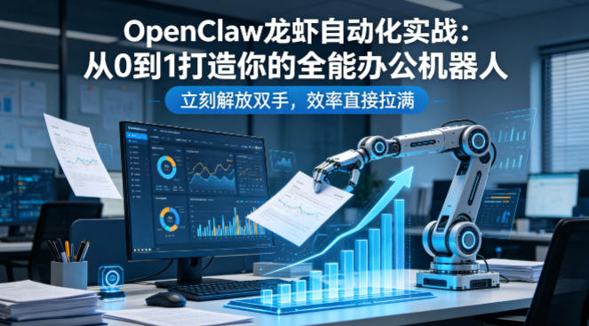 OpenClaw龙虾自动化实战：从0到1打造你的全能办公机器人，立刻解放双手，效率直接拉满-小目标云网创