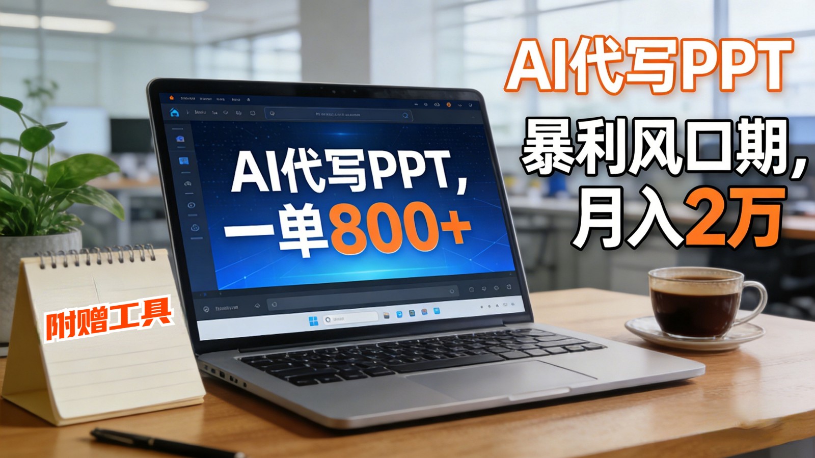 AI 代写做 PPT！一单狂赚 800+，风口期月入 2 万(工具 + 提示词直接送)-百科网赚