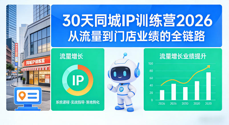 30天同城IP训练营2026年，从流量到门店业绩的全链路-小目标云网创