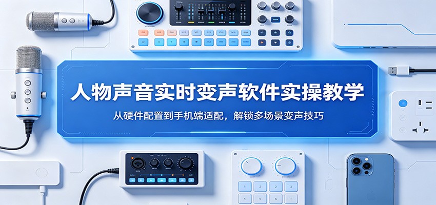 人物声音实时变声软件实操教学：从硬件配置到手机端适配，解锁多场景变声技巧-赚赚小目标云网创