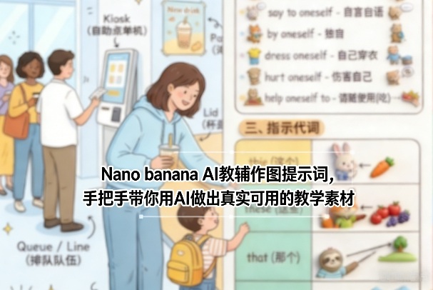 Nano banana AI教辅作图提示词，手把手带你用AI做出真实可用的教学素材-小目标云网创