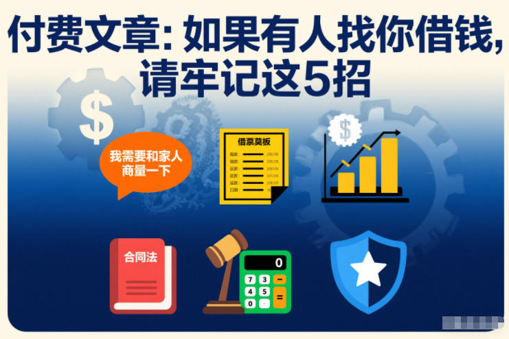 付费文章：如果有人找你借钱，请牢记这5招-优优云网创