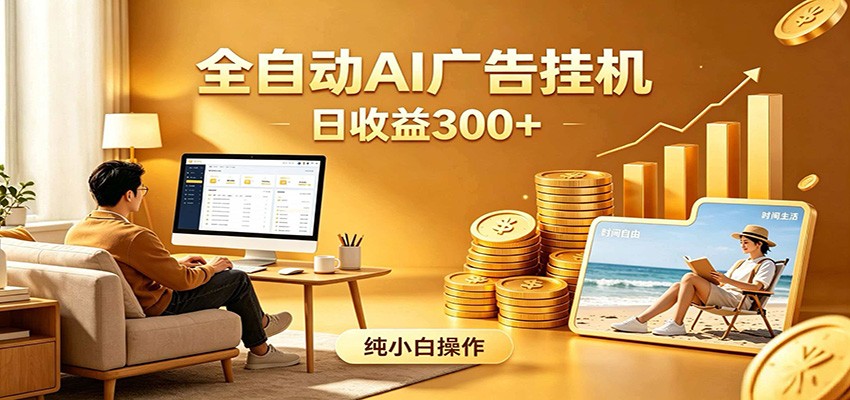 AI风口项目，全程解放双手，后台自动运行赚取收益，每天稳定收益300+-个创网云网创