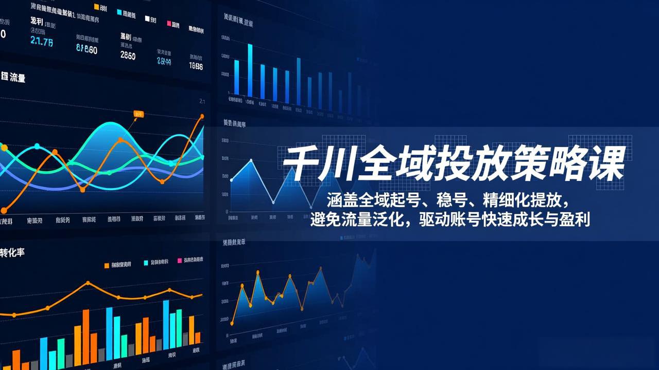 千川全域投放策略课：涵盖全域起号、稳号、精细化投放，避免流量泛化，驱动账号快速成长与盈利-小目标云网创