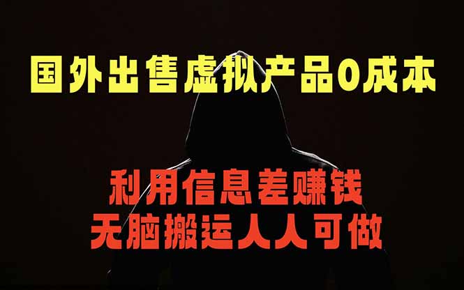 国外网站出售虚拟商品，人人可做，只需简单上传，不用引流，最简单得网赚项目-启微空间
