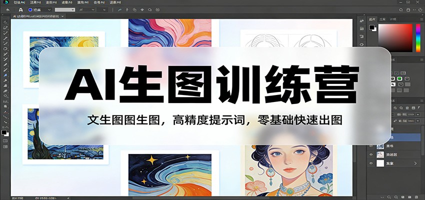 AI生图训练营：文生图图生图，高精度提示词，零基础快速出图-小目标云网创