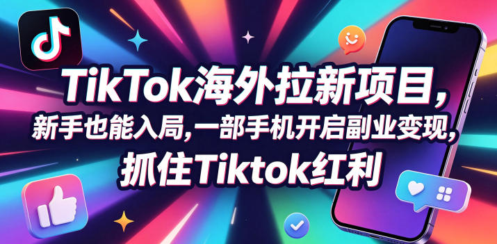 Tc联盟TikTok海外拉新项目，新手也能入局，一部手机开启副业变现，抓住Tiktok红利-灵感工坊云网创