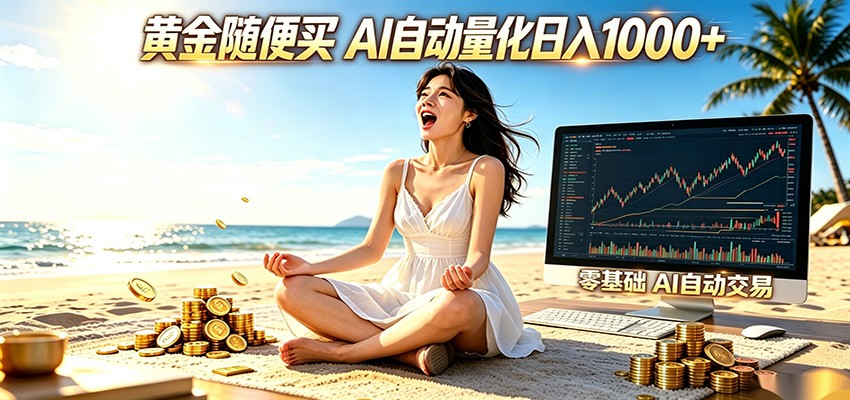 黄金随便买？AI自动外汇量化交易 在家当皇帝 日入1000+-文创商城