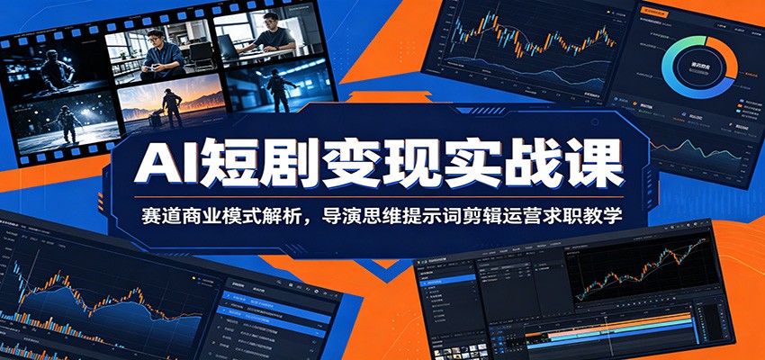 AI短剧变现实战课：赛道商业模式解析，导演思维提示词剪辑运营求职教学-小目标云网创