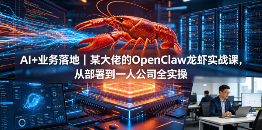 AI+业务落地｜某大佬的OpenClaw小龙虾实战课，从部署到一人公司全实操-A7徐多钱网创