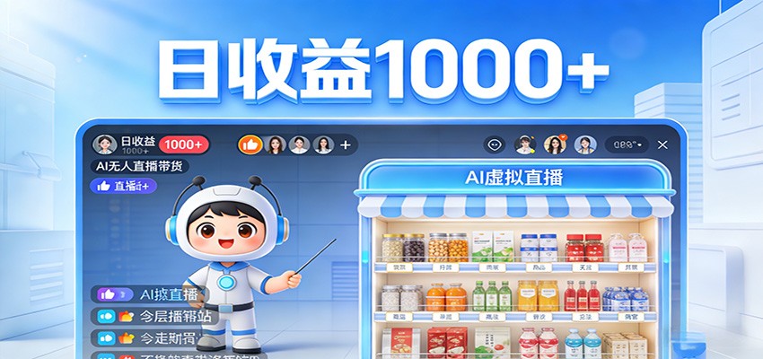 不用露脸不用说话，24小时自动卖货赚钱，全天自动直播，收益看得见-小目标云网创