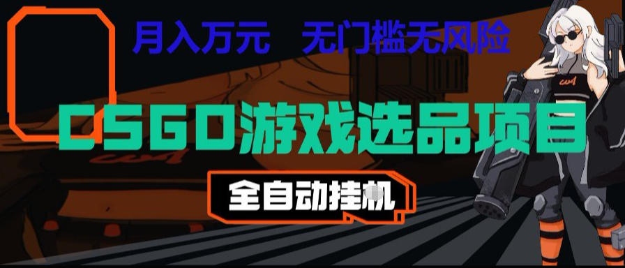 CSGO游戏自动扫货项目，全自动运行，月入1W，无风险，长期稳定可以做【揭秘】-灵感工坊云网创