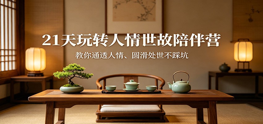 21天玩转人情世故陪伴营：教你通透人情、圆滑处世不踩坑-小目标云网创