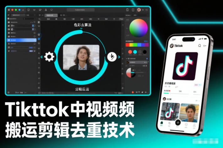 Tiktok中视频纯搬运剪辑去重技术,外来技术,自行测试-优优云网创