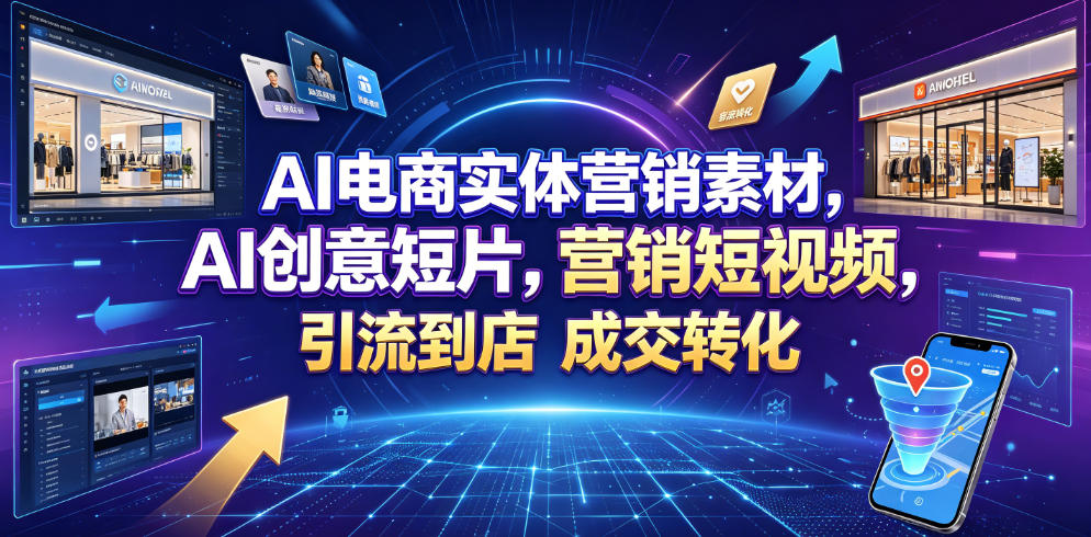 AI电商实体营销素材，AI创意短片，高效打造营销短视频，轻松引流到店，稳定提升门店客流与成交转化-灵感工坊云网创