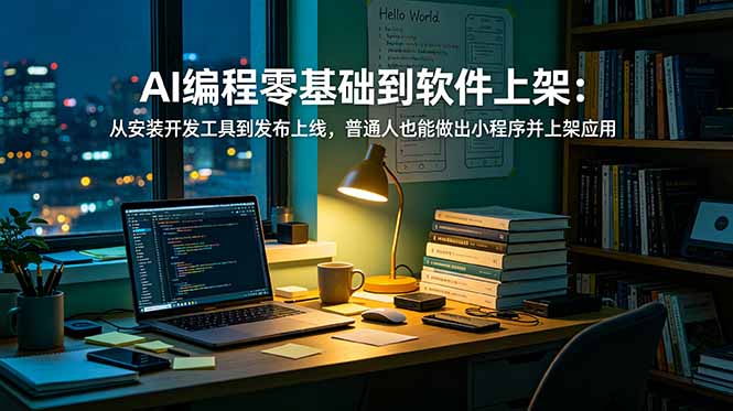 AI编程零基础到软件上架：从安装开发工具到发布上线，普通人也能做出小程序并上架应用商店-灵感工坊云网创