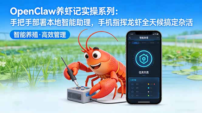 OpenClaw养虾记实操系列-更新：手把手部署本地智能助理，手机指挥龙虾全天候搞定杂活-小目标云网创
