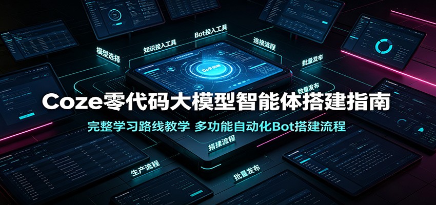 Coze零代码大模型智能体搭建指南：完整学习路线教学，多功能自动化Bot搭建流程-小目标云网创
