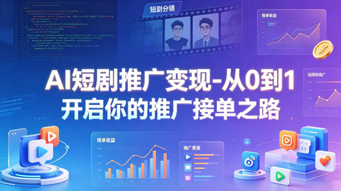 AI短剧推广变现-从0到1开启你的推广接单之路-聚星云网创
