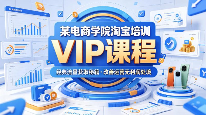 某电商学院淘宝培训VIP课程，各种经典有用的流量获取秘籍，改善运营产品没利润的处境(2026年5月)-黑猫科技云网创
