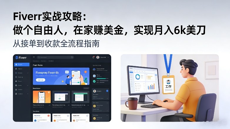 Fiverr实战攻略，做个自由人，在家賺美金，实现月入6k美刀-小目标云网创