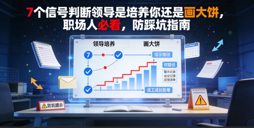 付费文章：7个信号判断领导是培养你还是画大饼，职场人必看，防踩坑指南-小目标云网创
